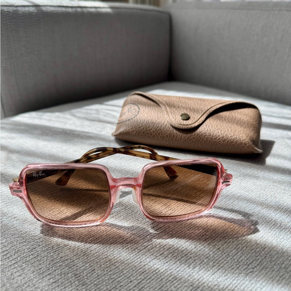 Ray-Ban Pink and Brown Sunglasses with Gradient Lenses